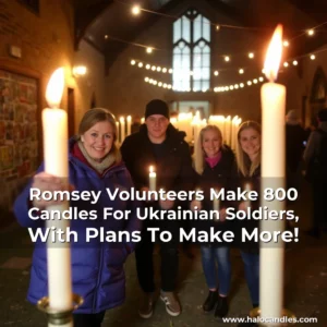 Artistic representation for Romsey Volunteers Make 800 Candles For Ukrainian Soldiers, With Plans To Make More!