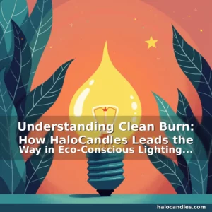 Artistic representation for Understanding Clean Burn: How HaloCandles Leads the Way in Eco-Conscious Lighting Innovation